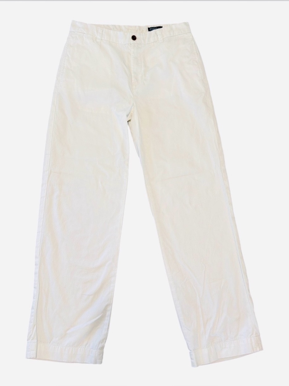 Polo Ralph Lauren Boys Classic Chino Pants Size 18 White 100 % Cotton Preppy